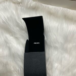 Prada Sleek Black Textured Case